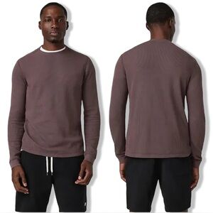 Vuori Waffle Crew Long Sleeve in Huckleberry